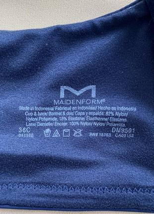 Синий гладкий бюстгальтер maidenform5 фото