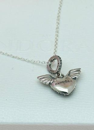 Серебряное ожерелье кулон подвеска колье крылья ангелика пандора pandora2 фото