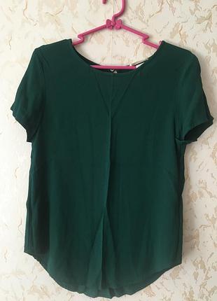 Блуза h&m насиченого зеленого кольору