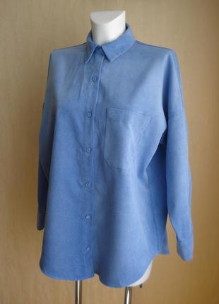Zara, рубашка из микровельвета, р.s-m8 фото