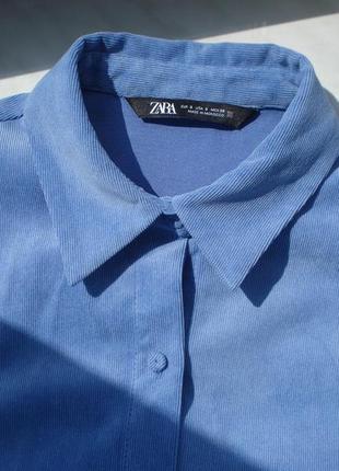 Zara, рубашка из микровельвета, р.s-m9 фото