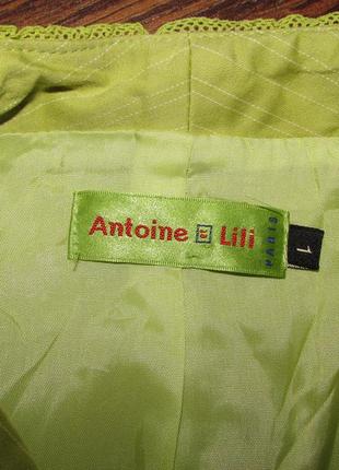 Брендовий ніжно зелений піджак, жакет куртка antoine lili paris оригінал!3 фото