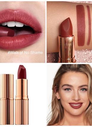 Полноразмерная помада для губ charlotte tilbury matte revolution lipstick - walk of no shame3 фото