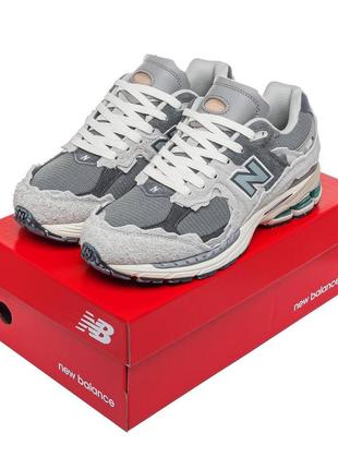 Кросівки чоловічі / жіночі сірі замшеві new balance 2002r protection silver