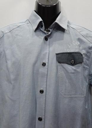 Мужская джинсовая рубашка с длинным рукавом j&j core р.48 010др (только в указанном...