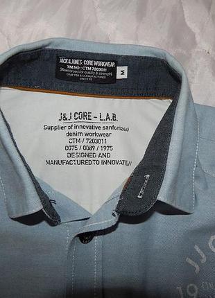 Мужская джинсовая рубашка с длинным рукавом j&j core р.48 010др (только в указанном...