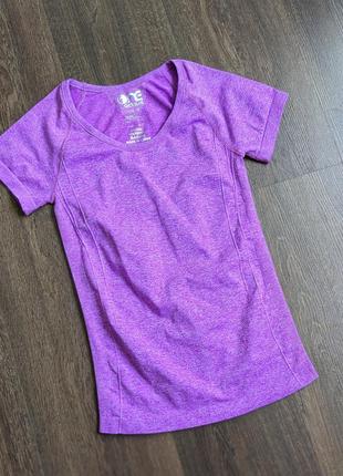 One active яскрава жіноча футболка з дихаючими зональними  вставками для занять спортом, бігом,