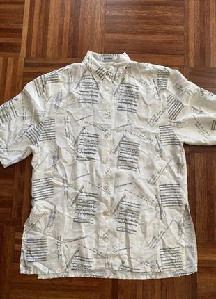 Вінтажна шовкова сорочка gabriella benelli  38 італія