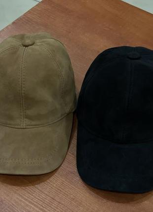 Бейсболки із натуральної замші та шкіри
