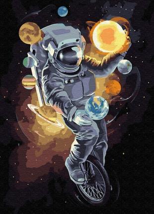 Картина по номерам. brushme "космический жонглер" gx34813, 40х50 см
