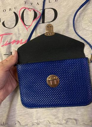 Фирменная синяя сумка кросс-боди accessorize,сумочка через плечо3 фото