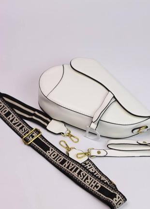 Сумка dior saddle white7 фото