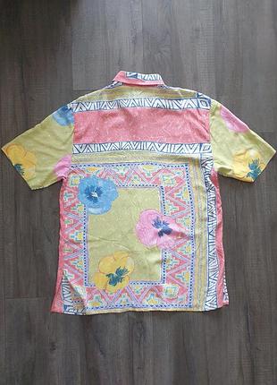 Блузка рубашка цветная, размер м-l2 фото