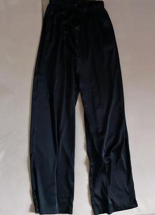 Шелковый костюм атласные штаны брюки сатиновые в стиле zara ysl gucci2 фото