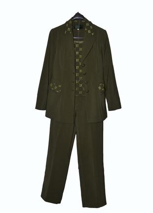Женский зеленый костюм-тройка  g.y.y.z