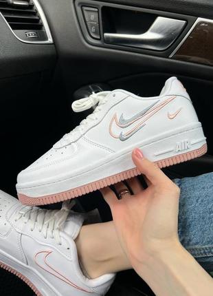 Жіночі кросівки,схожі на nike air force 1 low white/pink