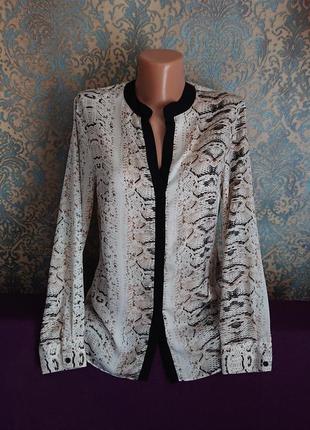 Блуза женская змеиный принт р.42/44 блузка блузочка рубашка