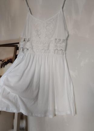 Белое легкое сарафан платье2 фото