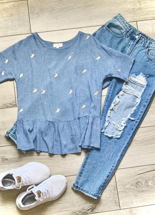 Легкий топ з вишивкою apricot, p. m