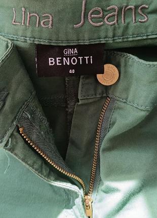 Штани штанішки зелені брюки штанці джинс джинси класичні натуральні gina benotti2 фото