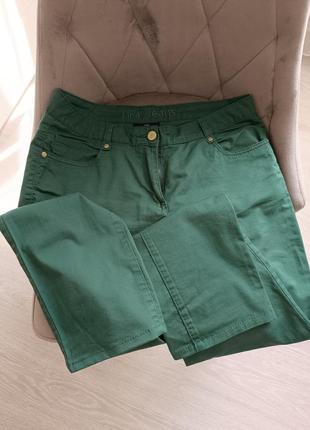 Штани штанішки зелені брюки штанці джинс джинси класичні натуральні gina benotti1 фото