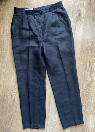 Класичні чорні лляні брюки burberry оригінал6 фото