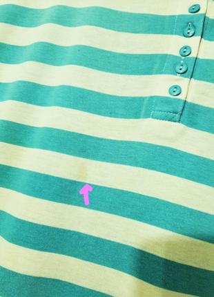 Летняя кофточка трикотажная в полоску голубая белая прямая футболка женская короткие рукава большой7 фото