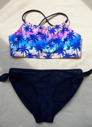 Детский купальник подростковая топ пляжная одежда