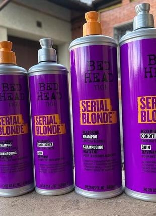 Шампунь/кондиціонер для блонду tigi bed head serial blonde