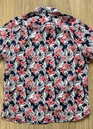 Мужская хлопковая рубашка гавайка с тропическим принтом house of fraser3 фото