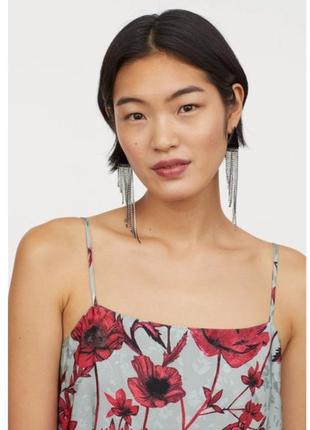 Платье в китайском стиле сток новое h&amp;m в цветочный принт