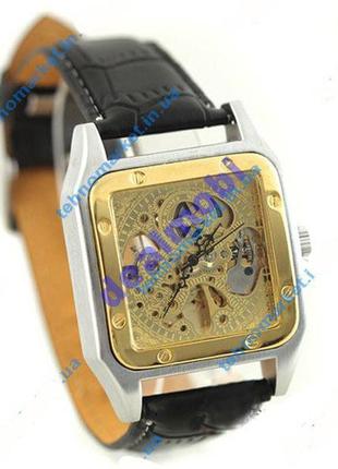 Часы winner skeleton square gold ii арт.:8491 фото