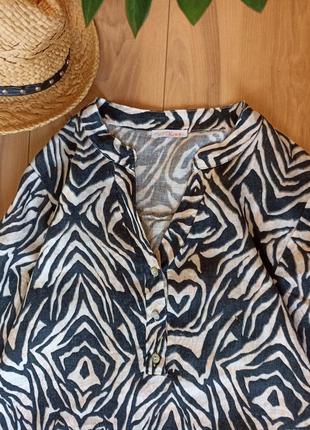 Льняная блуза рубашка туника6 фото