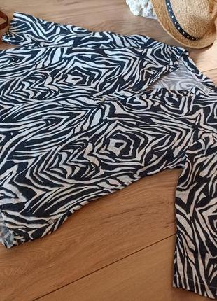 Льняная блуза рубашка туника4 фото