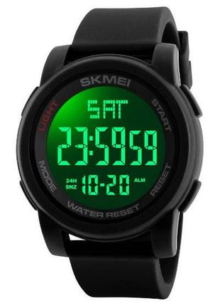 Мужские спортивные наручные часы skmei 1257 черный (0925)2 фото