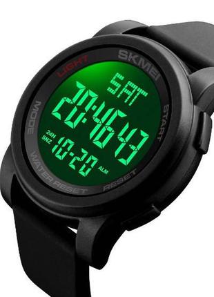 Мужские спортивные наручные часы skmei 1257 черный (0925)3 фото