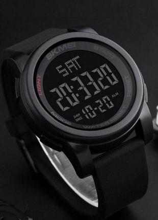 Мужские спортивные наручные часы skmei 1257 черный (0925)1 фото