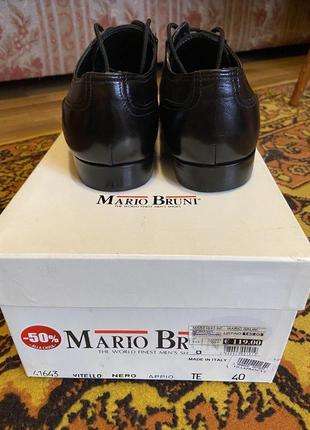 Мужские туфли mario bruni черные италия