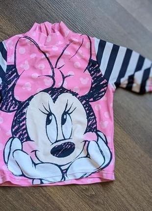 Солнцезащитная детская футболка disney minnie mouse, с защитой upf 40+