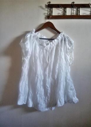 56-58 р стильная натуральная блузка 56-58 р стильная натуральная блузка sisley новая в упа...