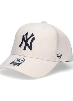 Кепка mvp 47 brand ny yankees bone wool one size beige/gray b-mvp17wbv-bn