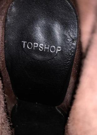Кожаные осенние сапоги на небольшом каблуке от topshop3 фото