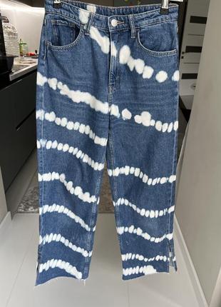 H&m крутые джинсы с разрезами с/м