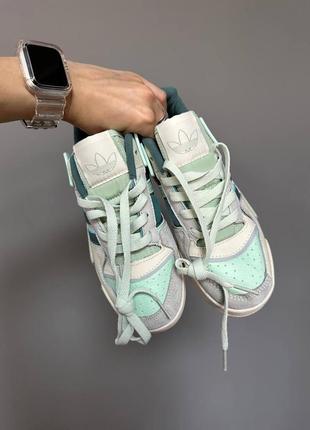 Кроссовки adidas forum low mint green6 фото