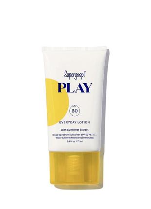 Роскошный солнцезащитный универсальный крем spf 50 supergoop! play everyday lotion spf 50, 71 мл2 фото