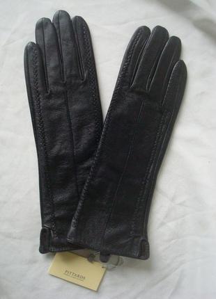 Удлинённые кожаные женские перчатки pittards, подкладка плюш