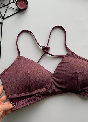 👚великолепный коричневый топ/бордовый спортивный топ шлейки накрест👚