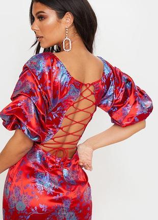 Распродажа платье prettylittlething миди asos с полуоткрытой спиной2 фото