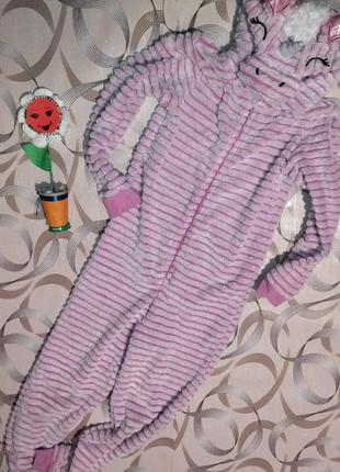 Махровый слип-пижамка единорожек на  девочку 11/12л от tu kids