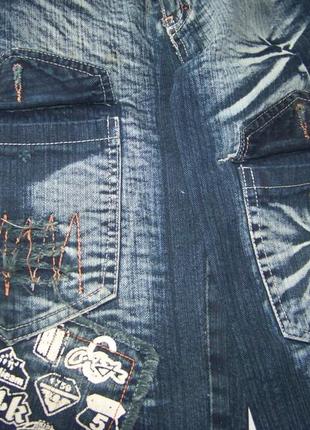 Утепленные флисом синие плотные джинсы прямого кроя 10 р.3 фото